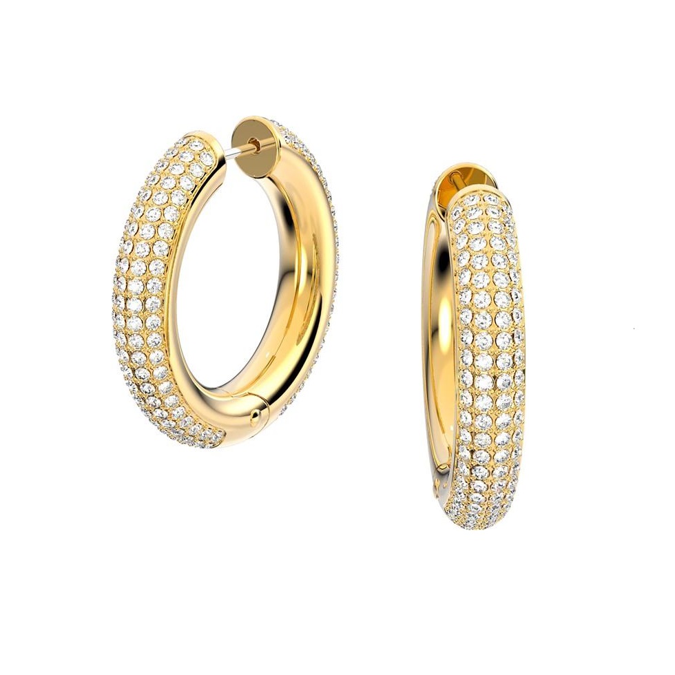 Swarovski Dextera Hoop Earrings - White with Gold Tone Plating 5618305