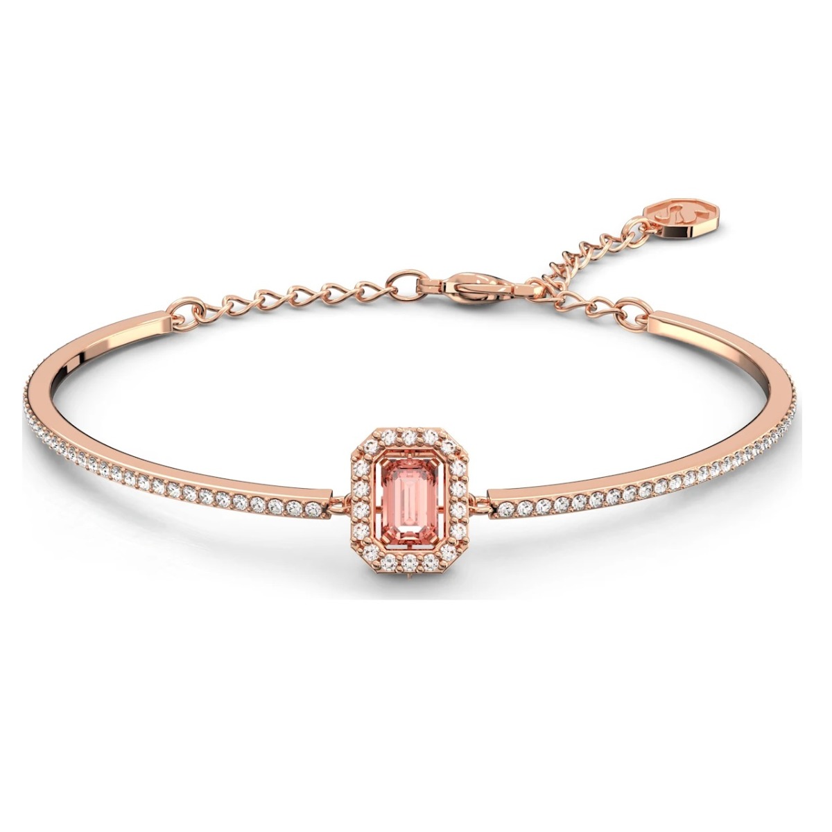 Swarovski Millenia Octagon Bangle - Pink with Rose Gold Plating 5620555