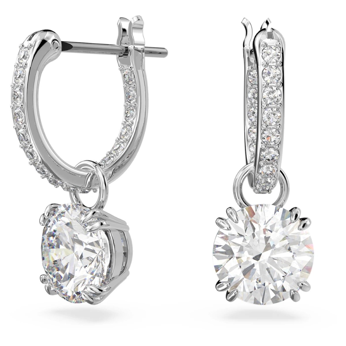 Swarovski Constella Drop Earrings - White with Rhodium Plating 5636717