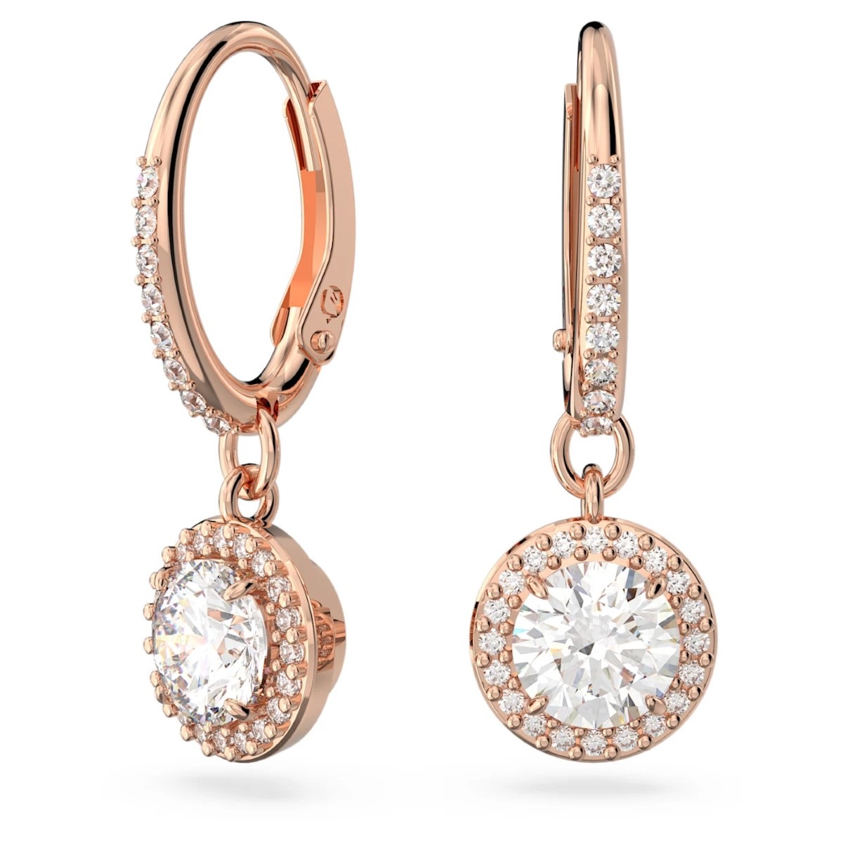 Swarovski Constella Drop Earrings - White with Rose Gold Plating 5638769