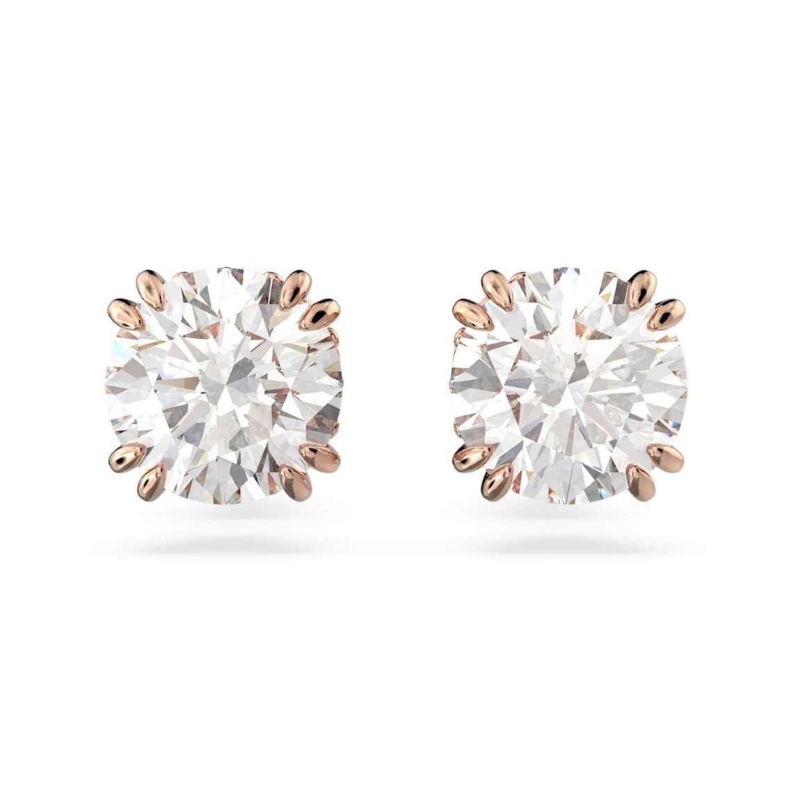 Swarovski Constella Stud Earrings - White with Rose Gold Plating 5638801