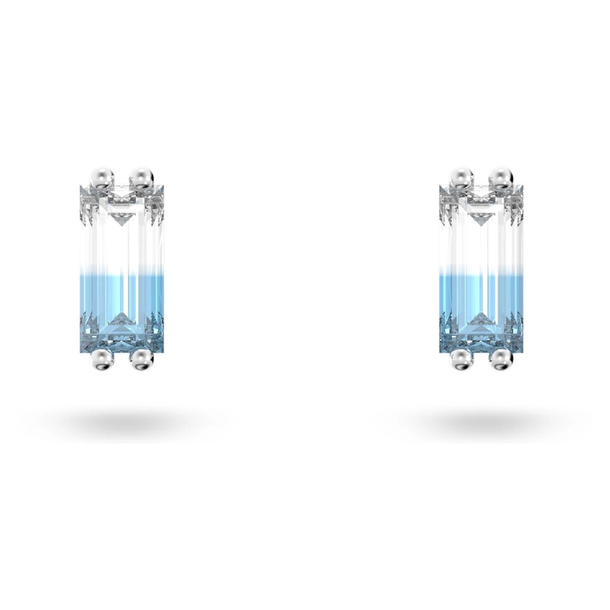 Swarovski Stilla Stud Earrings - Blue Rhodium Plated 5639132