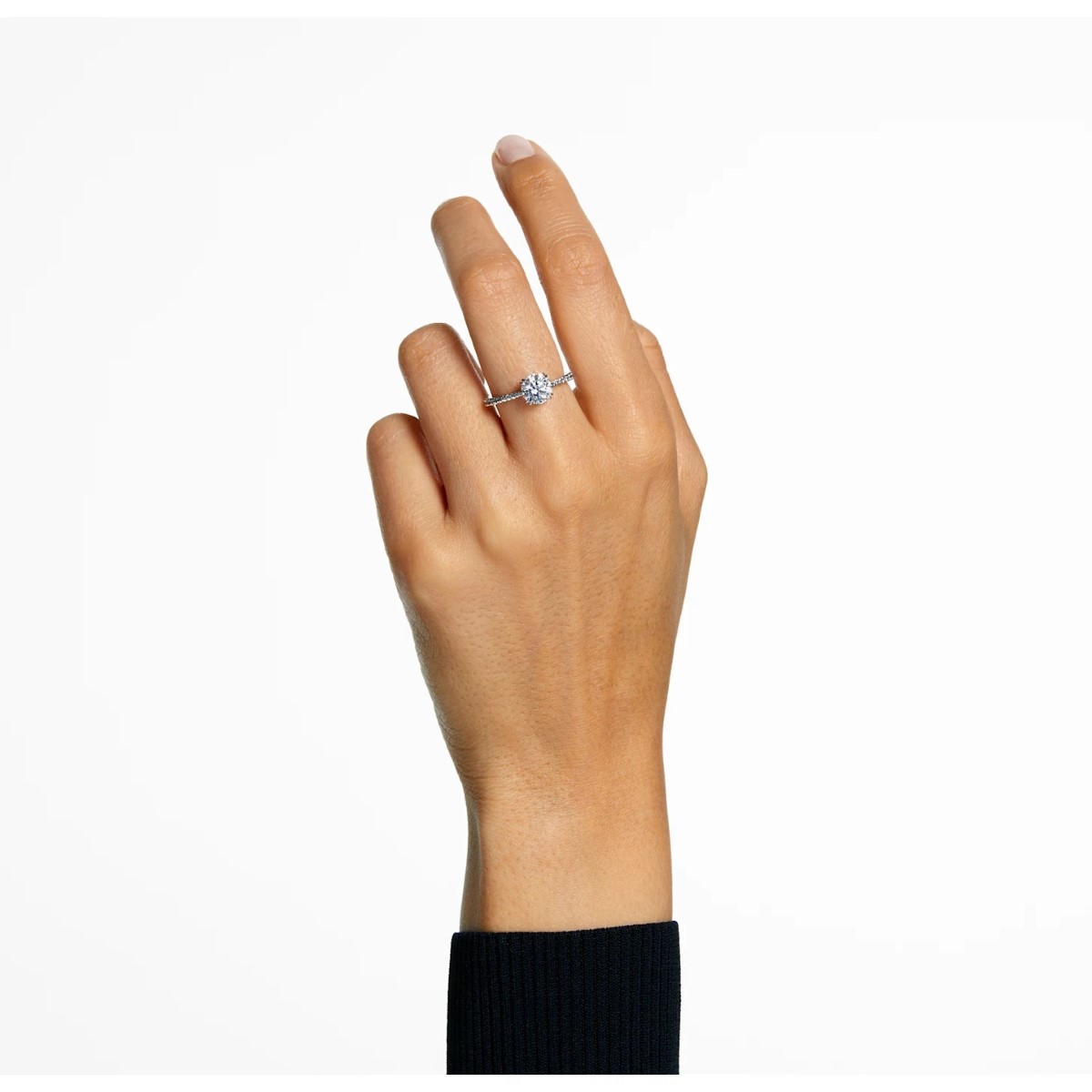 Swarovski Constella Cocktail Ring - White with Rhodium Plating