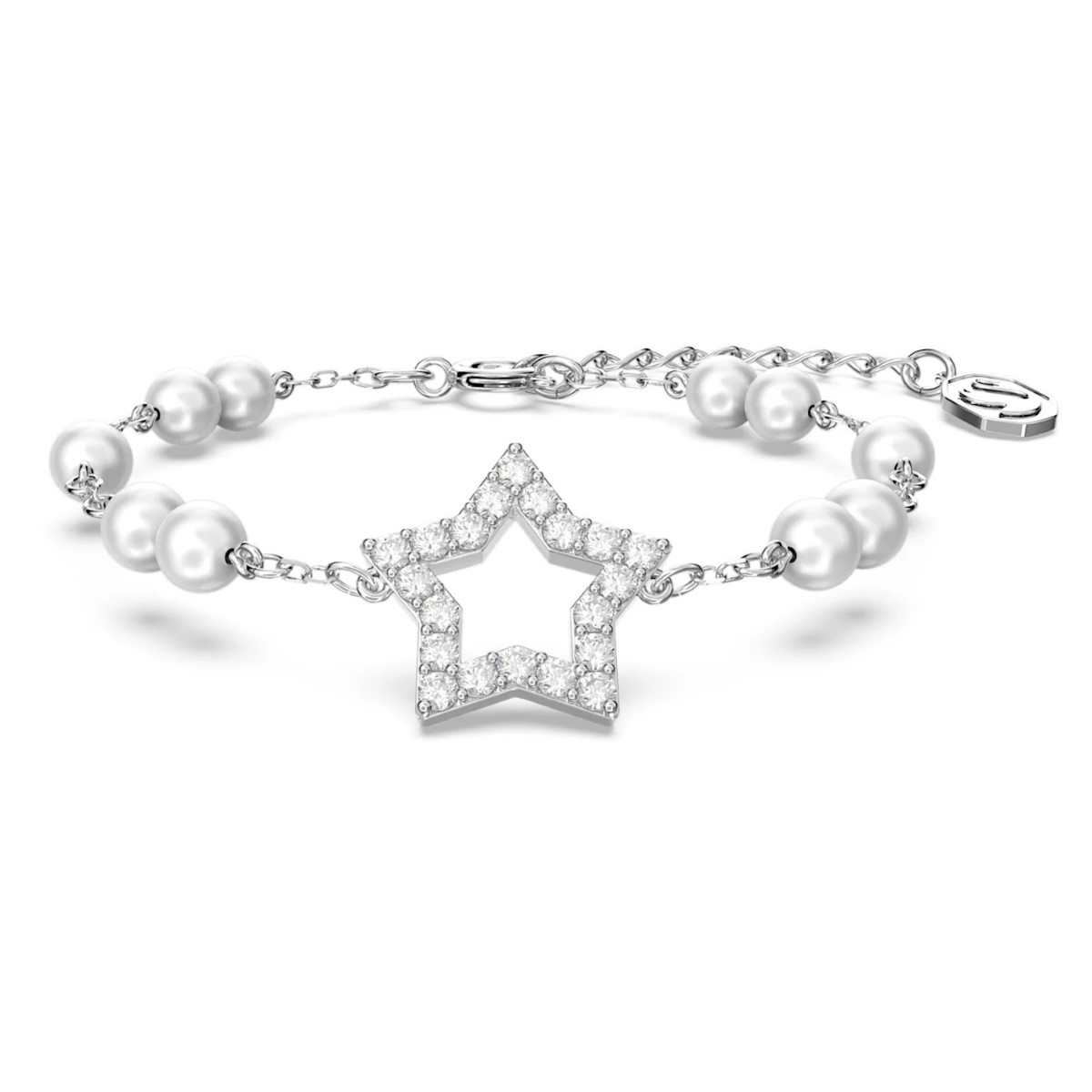 Swarovski Stella Crystal Pearls Bracelet - White Rhodium with Plating 5645385