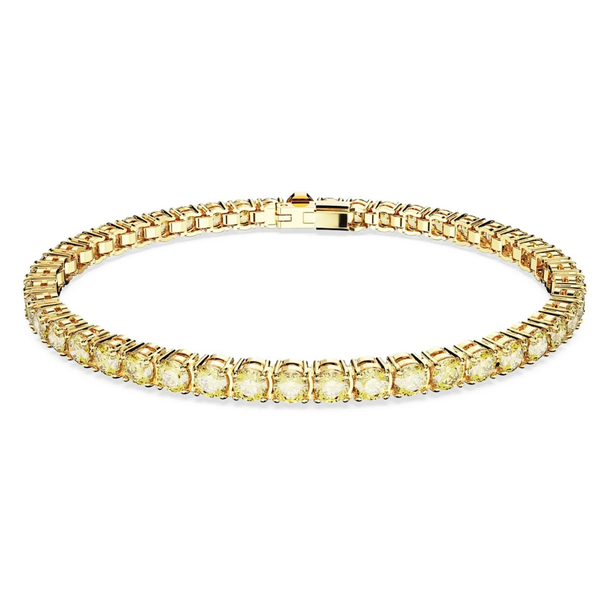 Swarovski Matrix Tennis Bracelet - Yellow with Gold Tone Plating 5648933