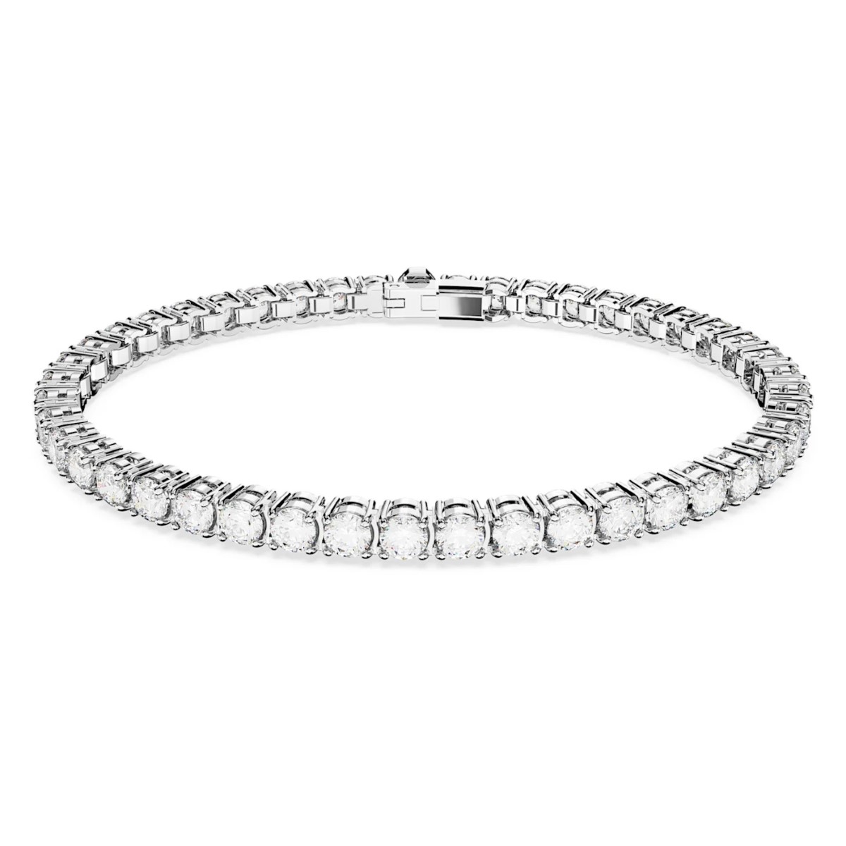 Swarovski Matrix Tennis Bracelet - White with Rhodium Plating 5648937