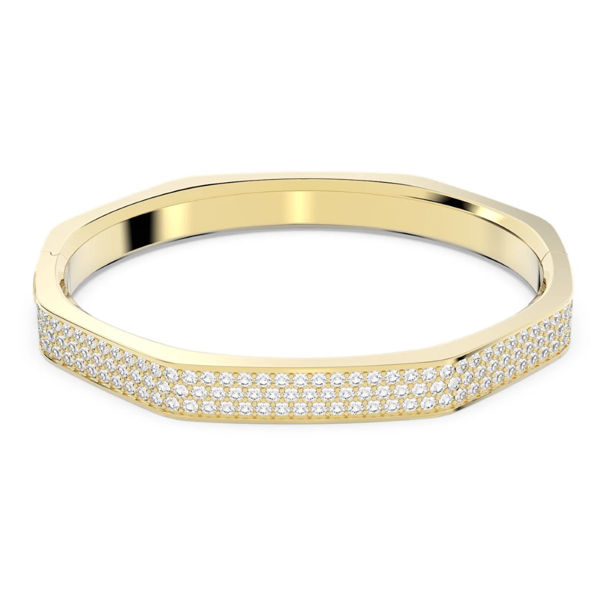 Swarovski Dextera Octagon Shape Bangle - White with Gold Plating