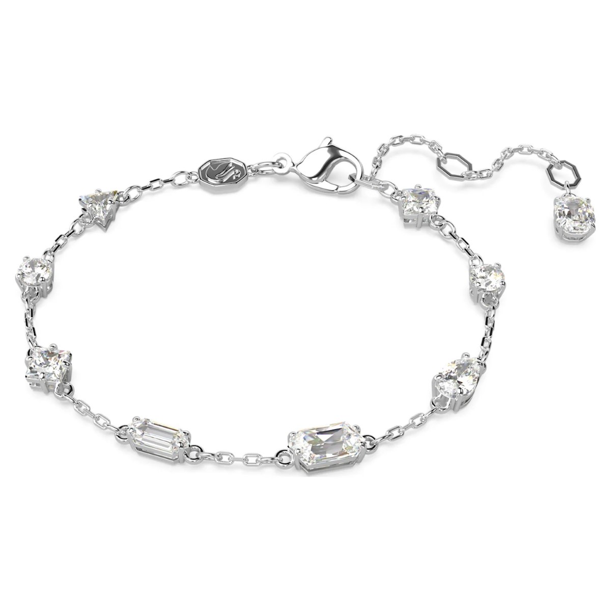 Swarovski Mesmera Bracelet Scattered Design - White with Rhodium Plating 5661530