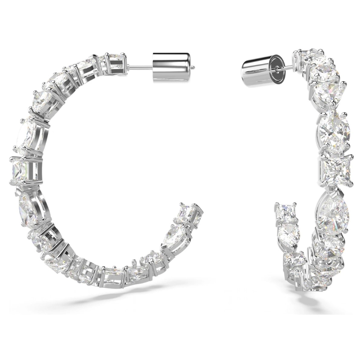 Swarovski Mesmera Hoop Earrings - White with Rhodium Plating 5672834