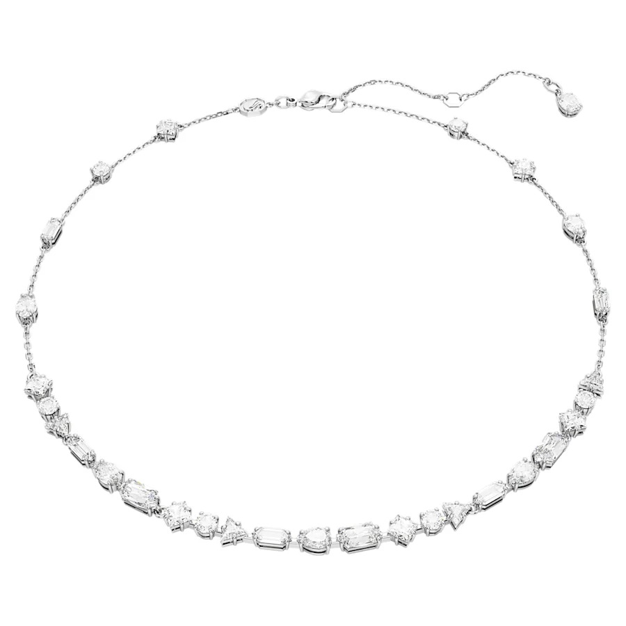 Swarovski Mesmera Scattered Design Necklace - White with Rhodium Plating 5676989