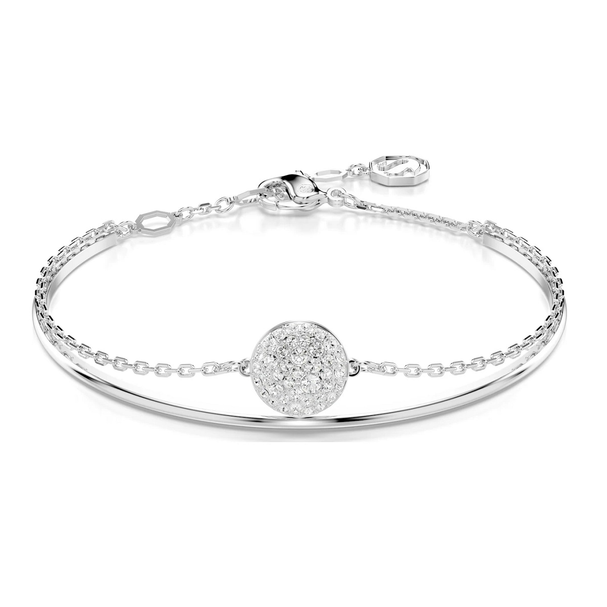 Swarovski Meteora Bangle - White with Rhodium Plating 5683447