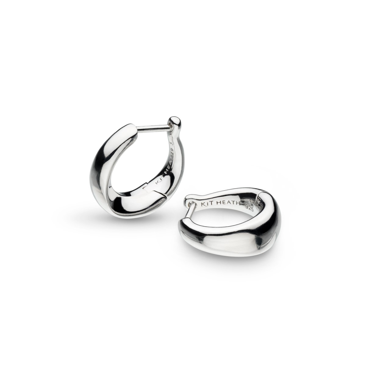 Kit Heath Bevel Cirque Small Hinged Hoop Earrings - Silver 6175RP