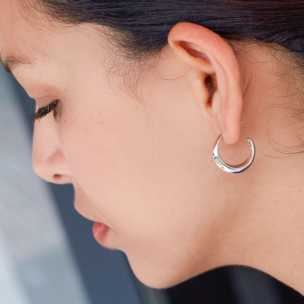 Kit Heath Bevel Cirque Midi Hoop Earrings 6190RP
