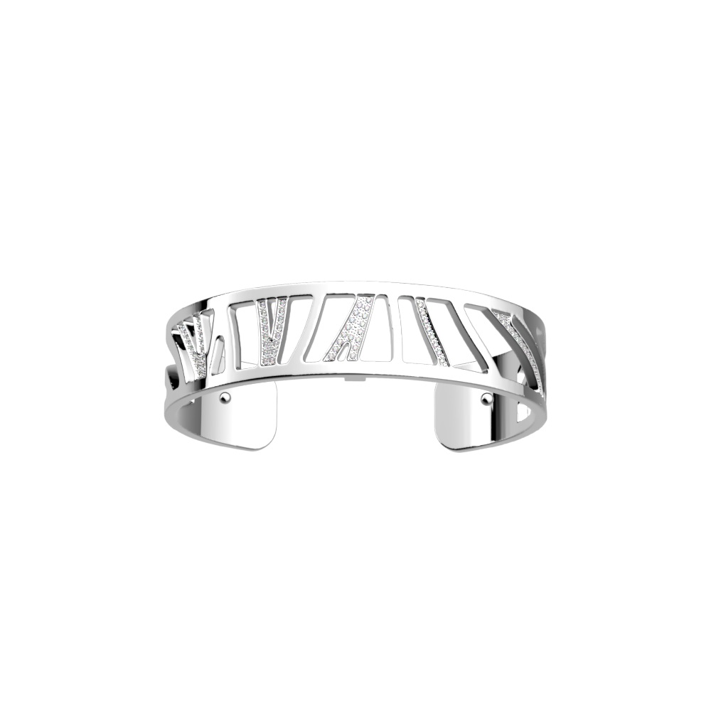 Les Georgettes Perroquet 14mm Silver and Zirconia Bangle