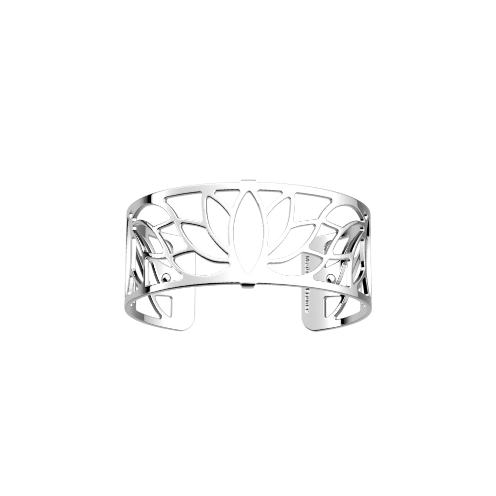 Les Georgettes Lotus 25mm Silver Finish Bangle