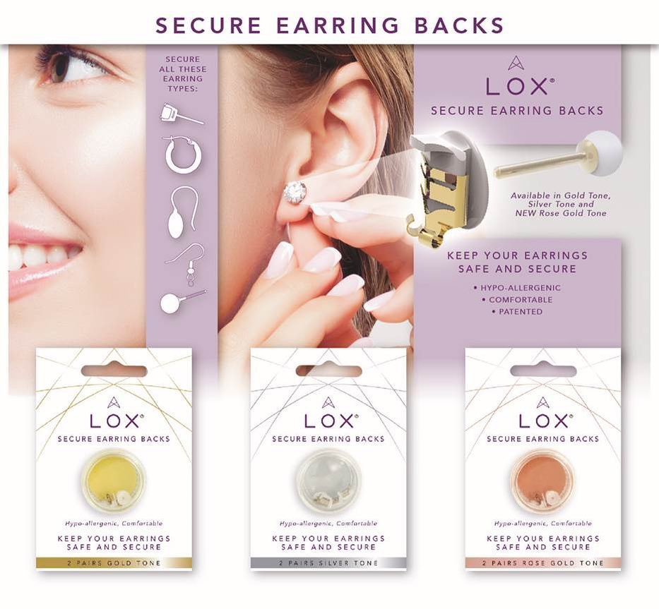 Lox Gold 2 Pair Pack Secure Earrings Backs