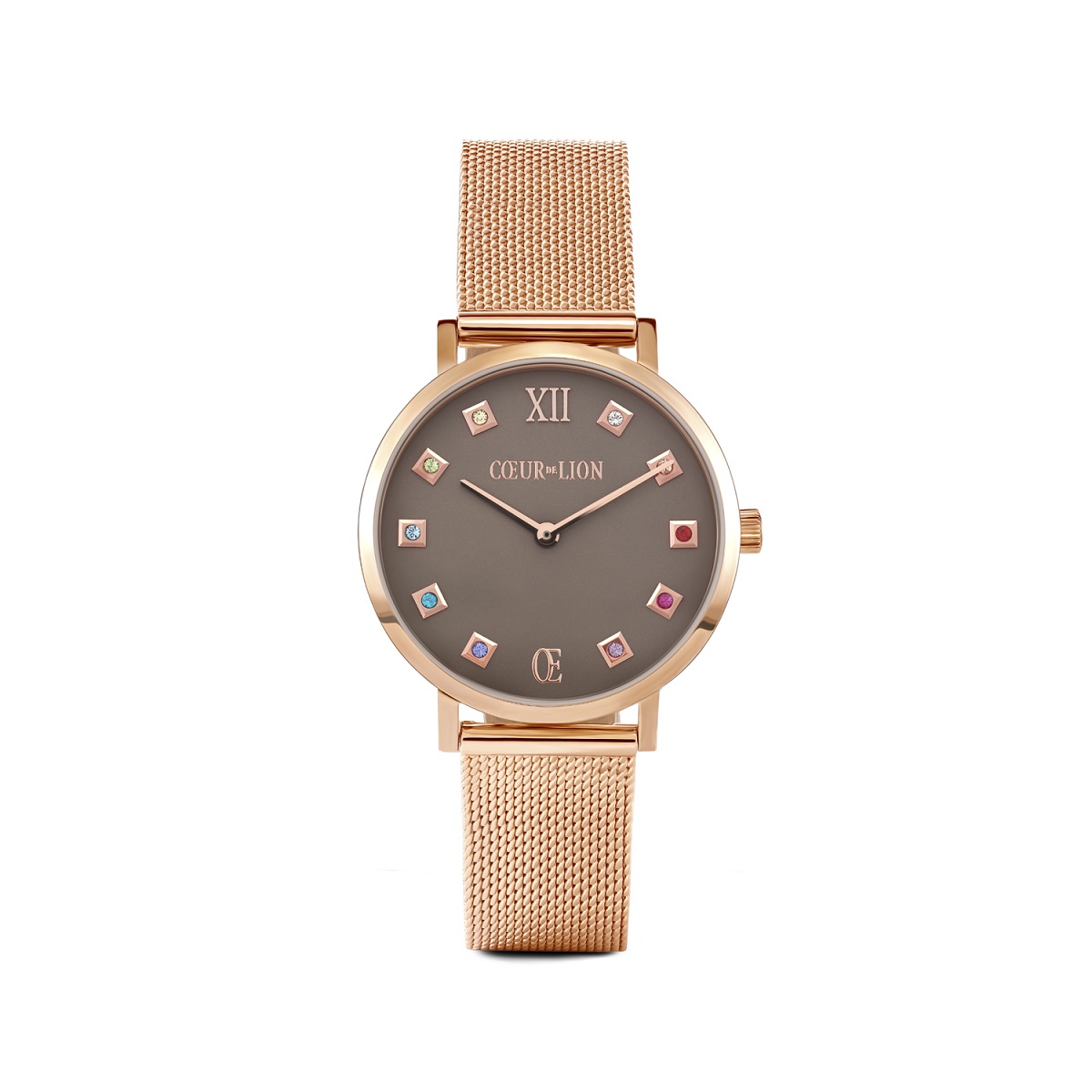 Coeur De Lion Watch - Mocha Matt with Rose Gold Milanese Strap 7611701636