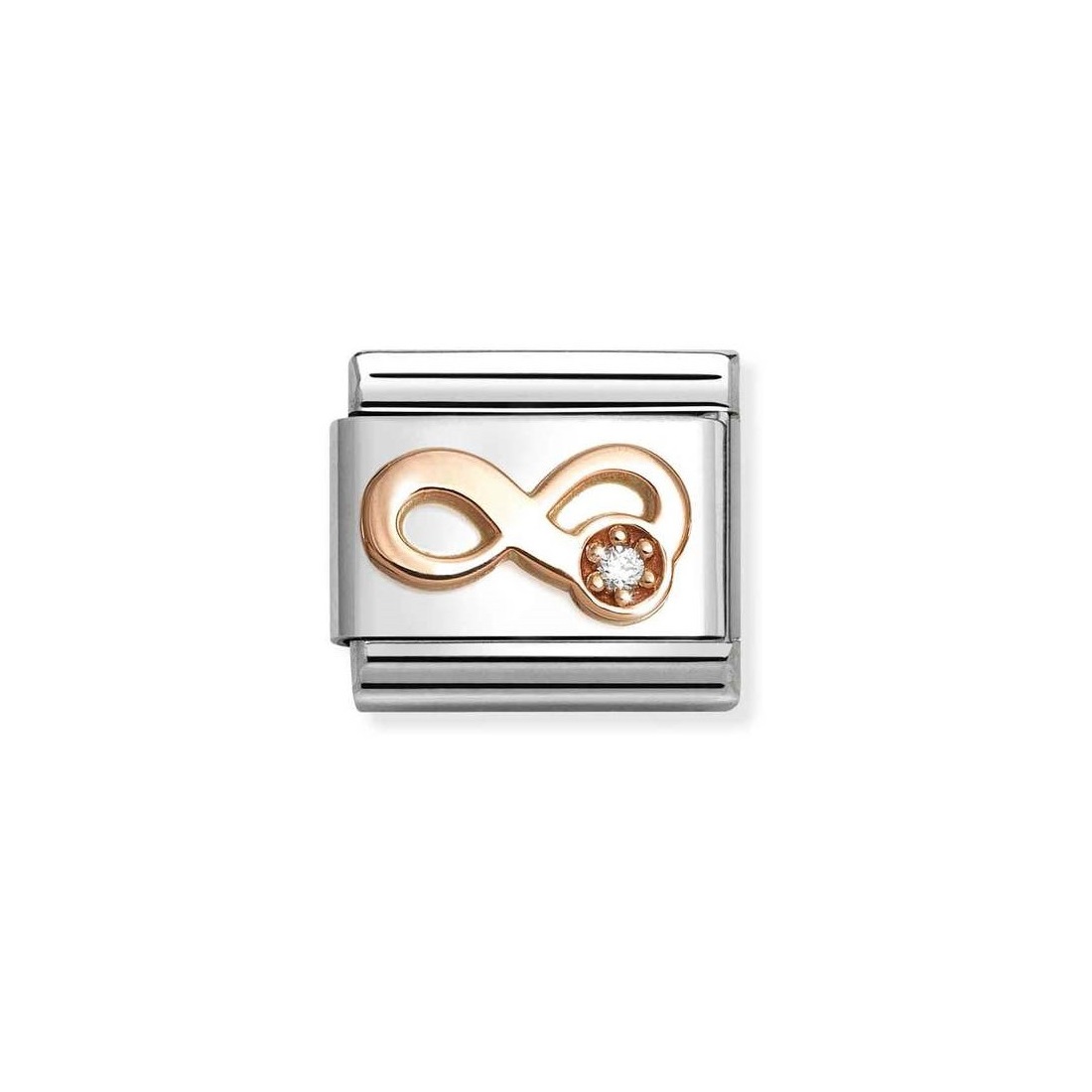 Nomination Classic Zirconia Infinity Charm Rose Gold