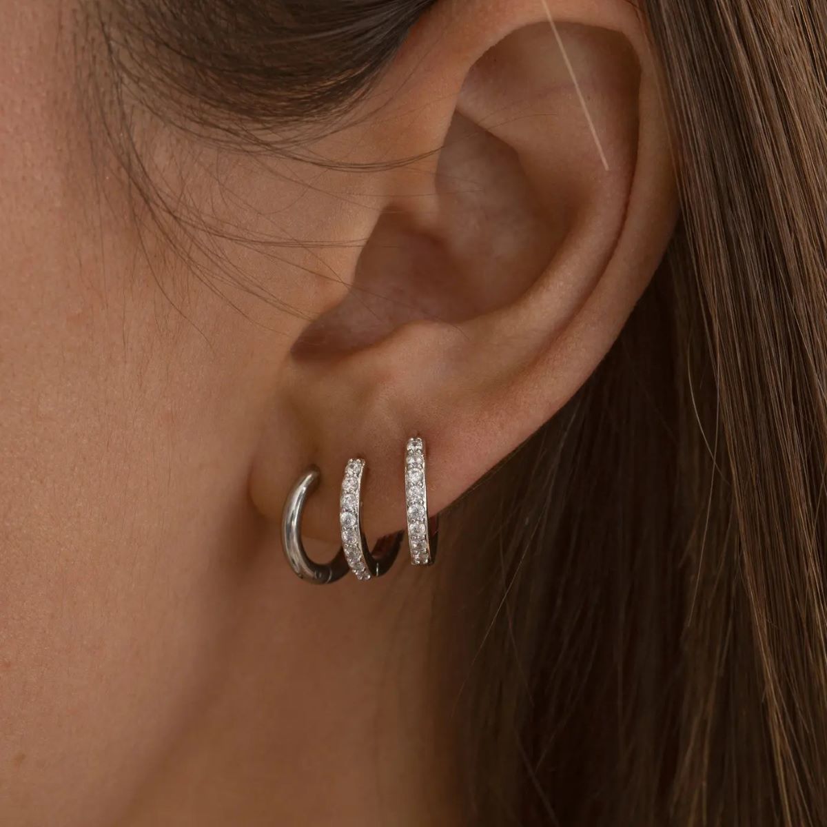 Timi Harper Hoop 12 mm Earrings Stainless Steel Silver 8437301