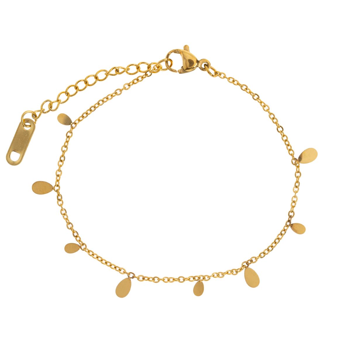 Timi Lia Tiny Oval Bracelet Stainless Steel Gold 8466302