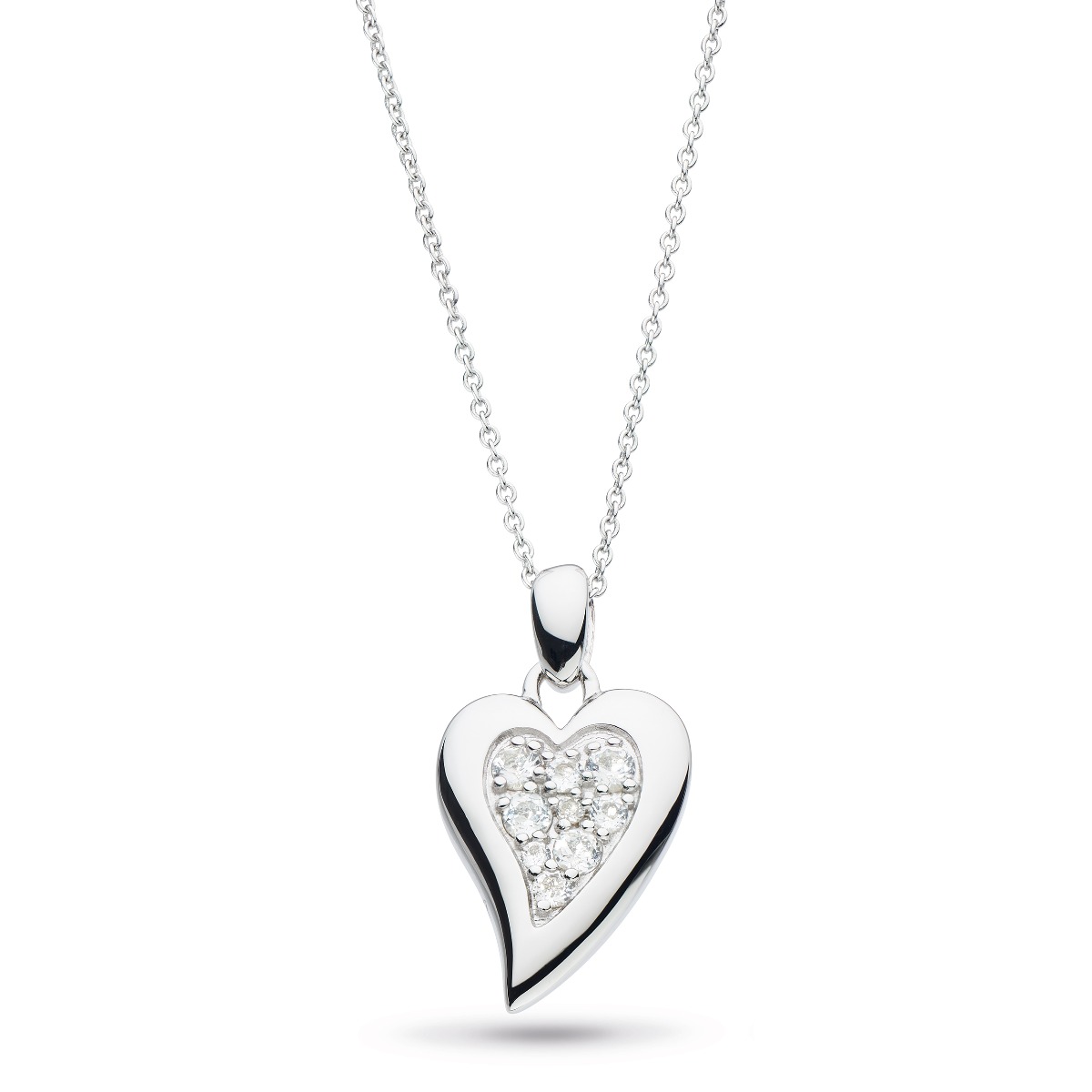 Kit Heath Desire Precious White Topaz Big Heart Necklace KH90506WT