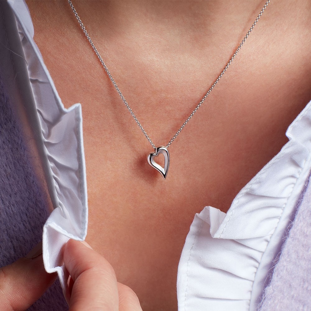 Kit Heath Desire Love Story Heart Necklace - Silver 90521SRP