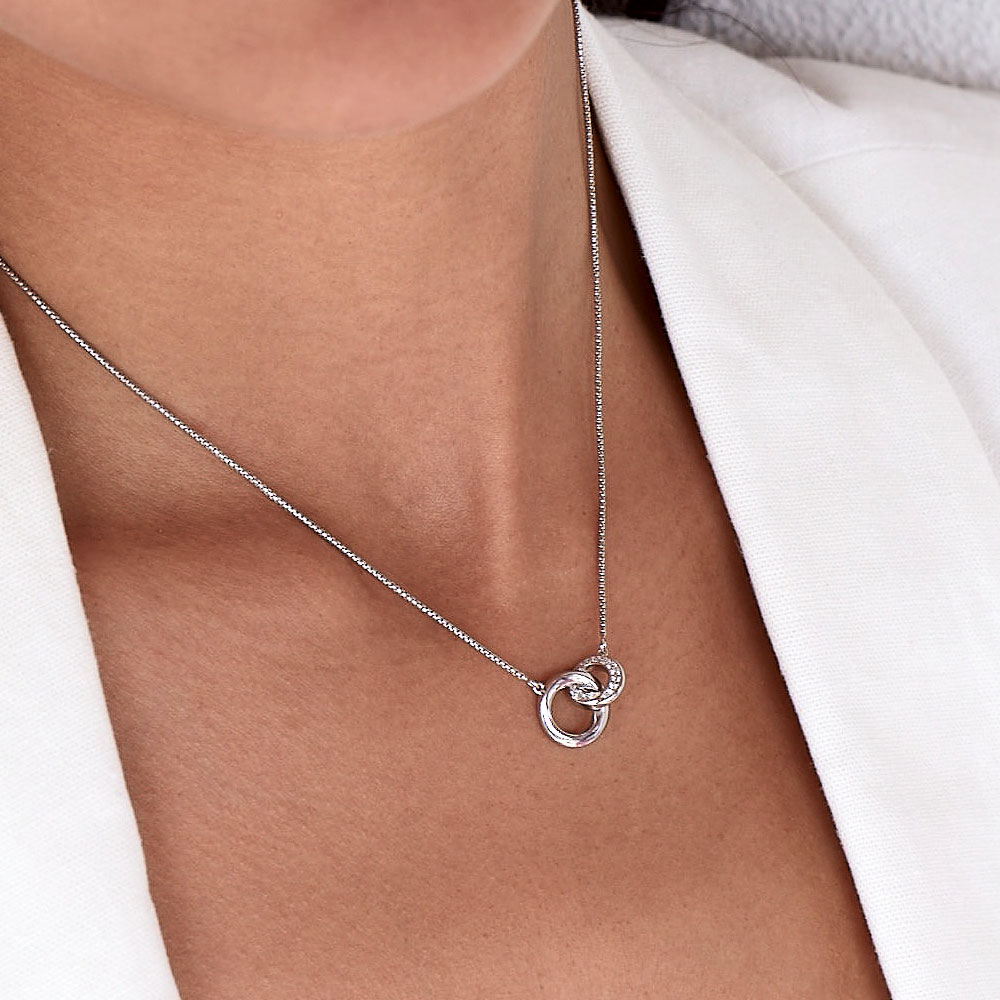 Kit Heath Bevel Cirque CZ Pavé Link Necklace 9151CZ