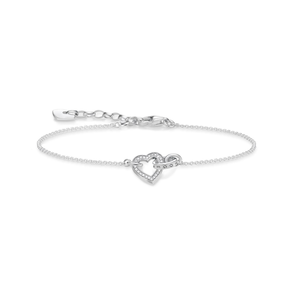 Thomas Sabo Together Heart Bracelet - Silver A1648-051-14