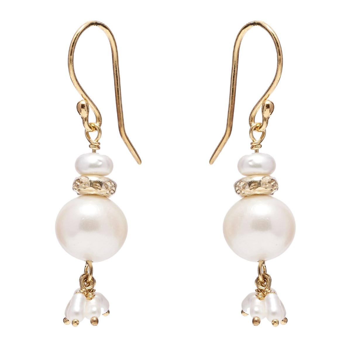 Annie Haak Precious Dangle Gold Plated Earrings - Pearl