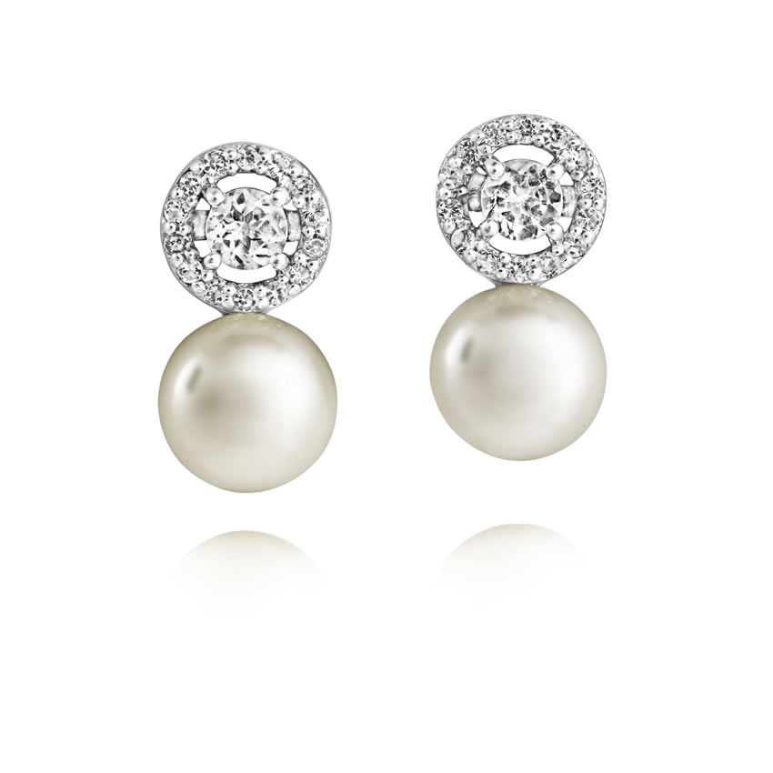 Jersey Pearl Amberley Halo Cluster Earrings 1703306