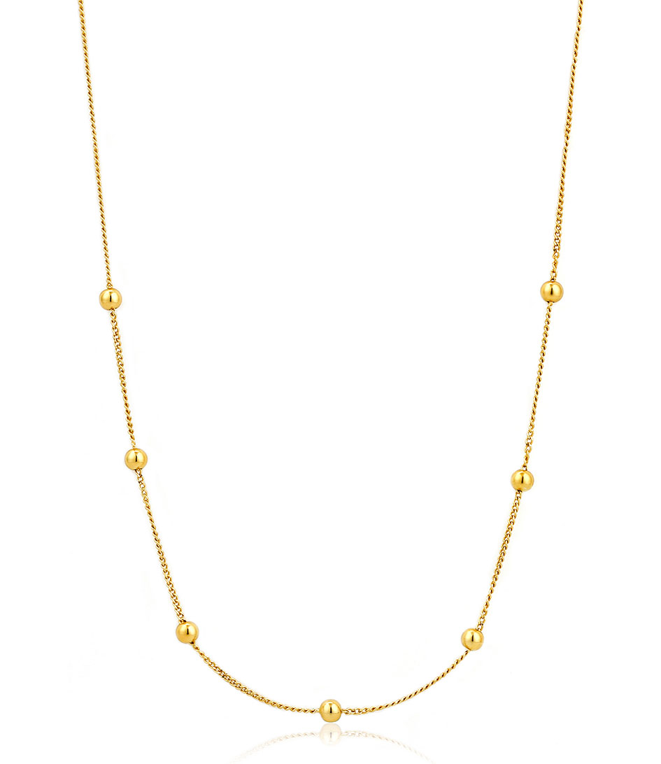Ania Haie Modern Beaded Necklace - Gold Finish N002-03G