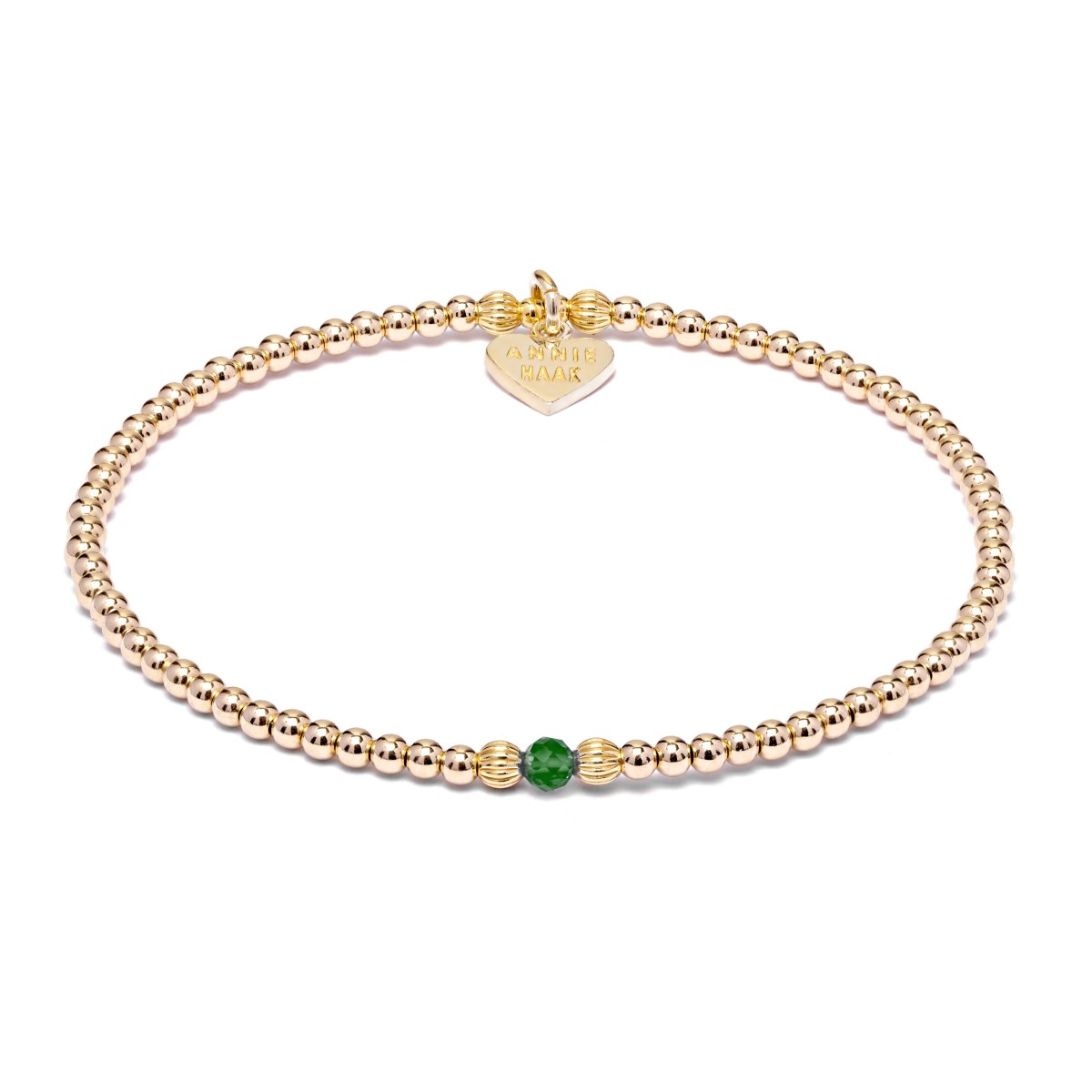 Annie Haak Aster Gold Bracelet - Emerald Green. Item code B2568