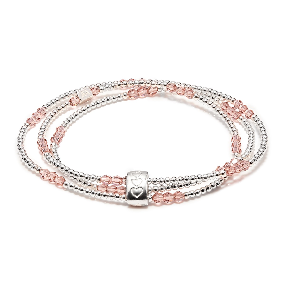 Annie Haak Blush Rose and Silver Looped Bracelet