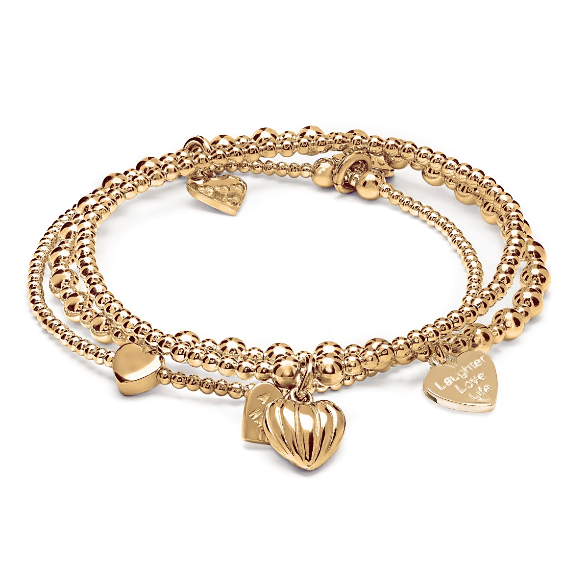 Annie Haak Hearts of Love Bracelet Stack Gold