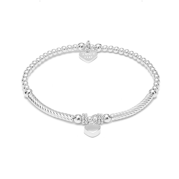 Pipa Boxed Heart Silver Charm Bracelet B2087