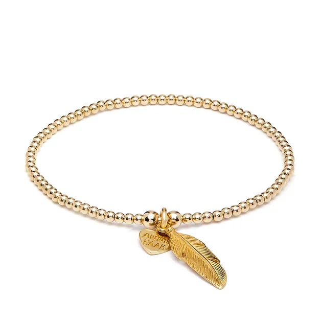 Annie Haak Santeenie Gold Charm Bracelet - Feather