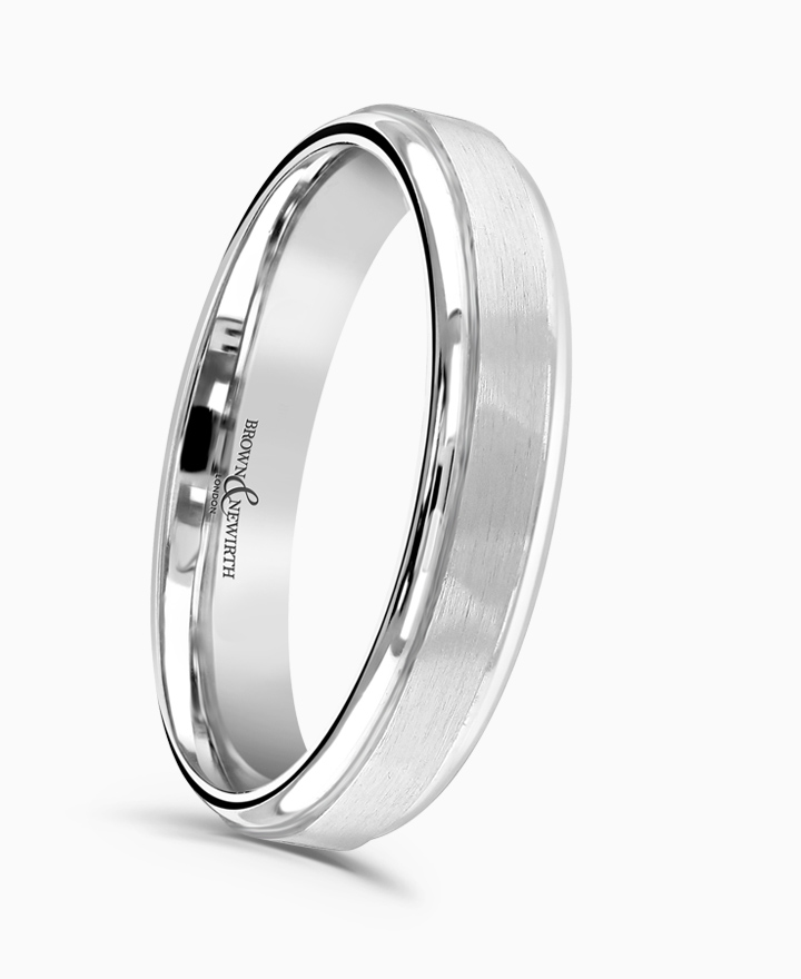 Brown & Newirth 'Crater' Mens Wedding Band, For Him