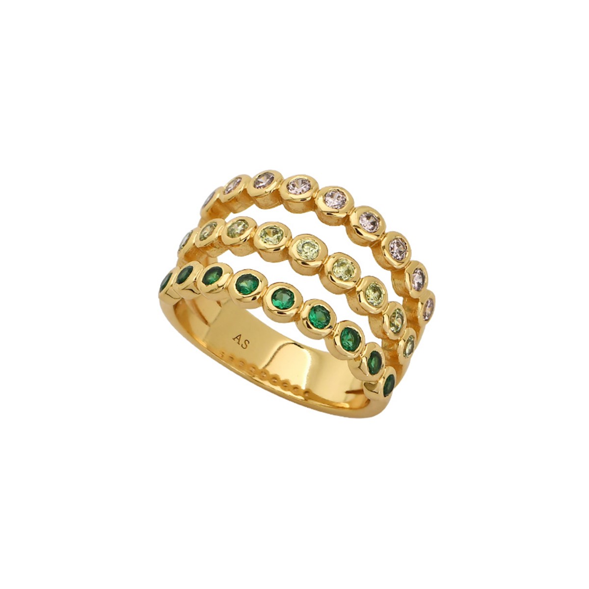 Amelia Scott Dotty Illusion Ring in Flamingo Zirconia Gold