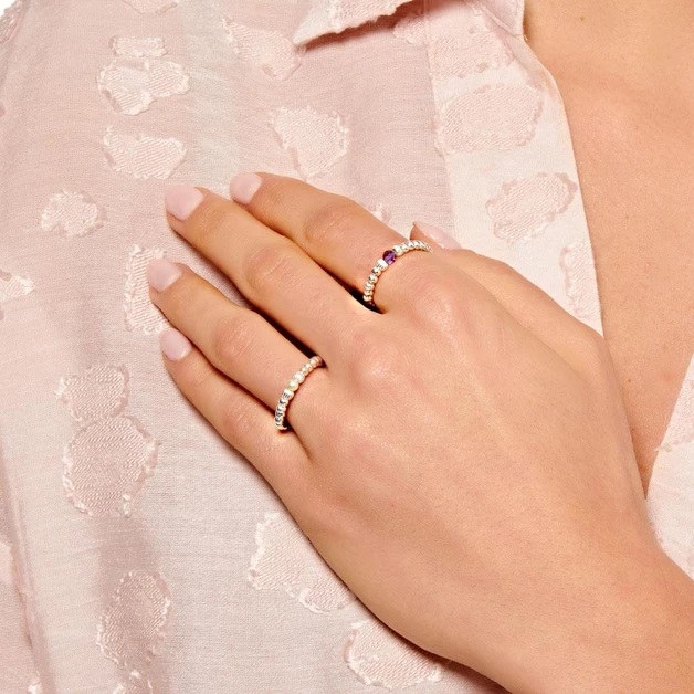 Annie Haak Aster Silver Ring - Pearl R0345