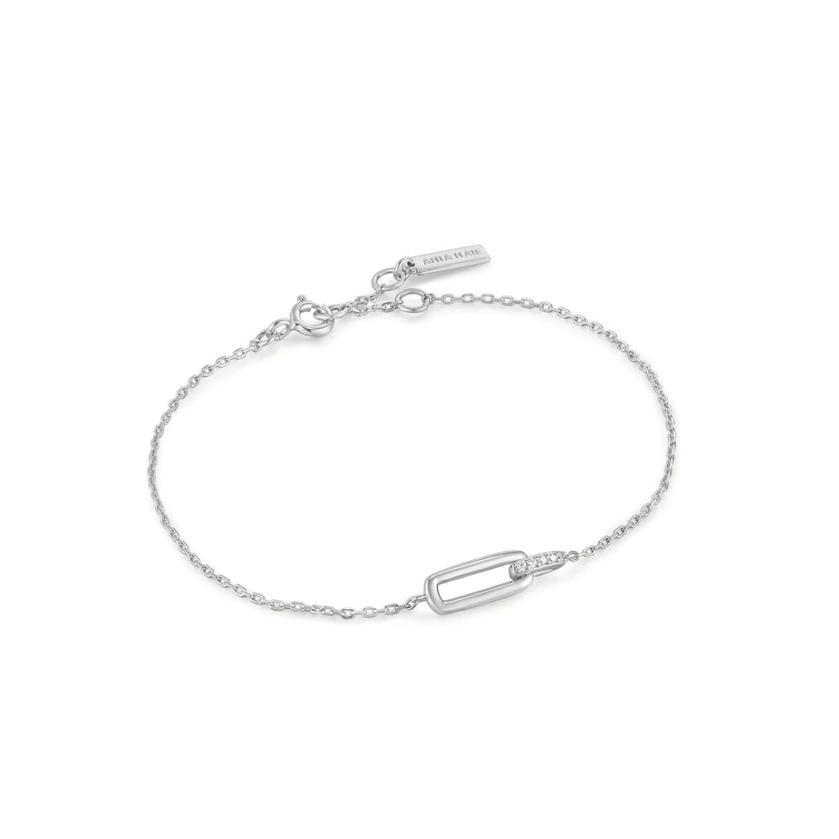 Ania Haie Silver Glam Interlock Bracelet - B037-01H