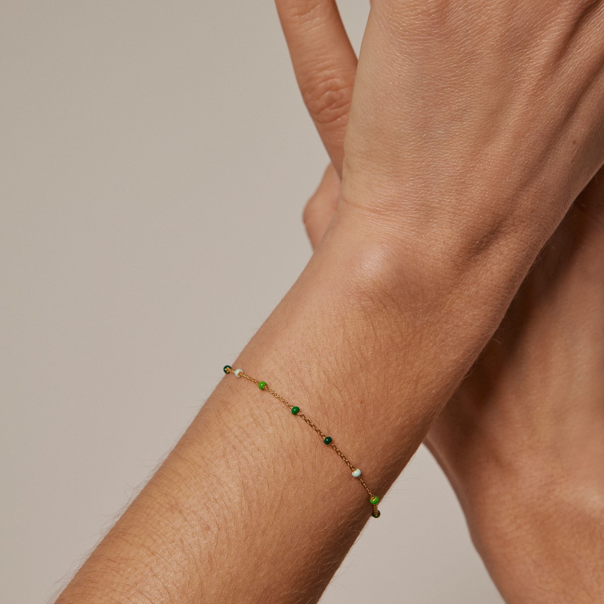 Enamel Copenhagen Lola Spring Gold Bracelet. Item code B66G_2_spring.