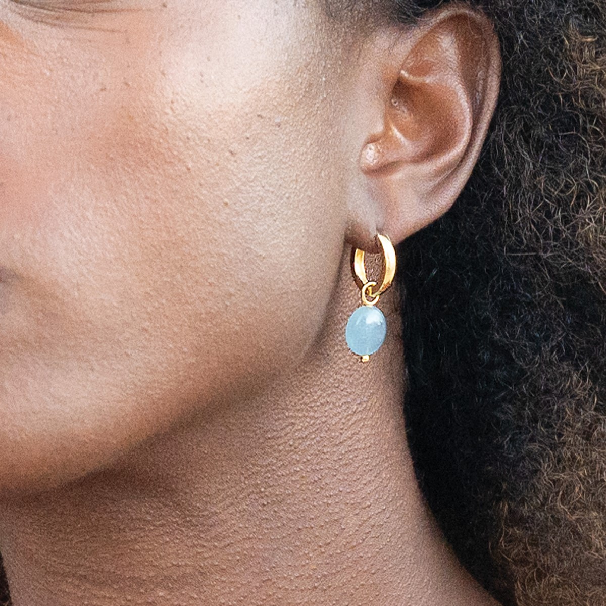 Sarah Alexander Baja Aquamarine Gold Earrings