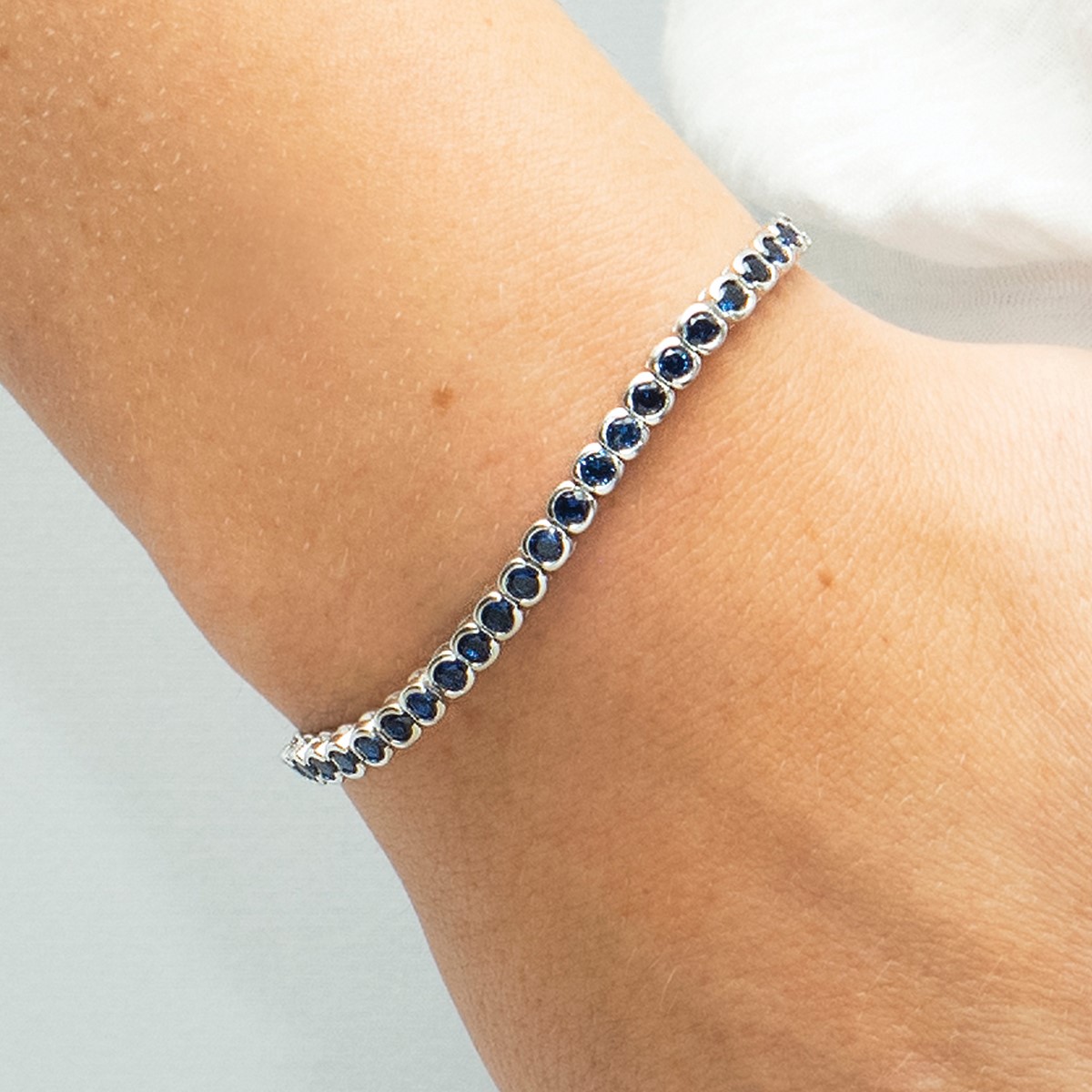 Sarah Alexander Blue Moon Indigo Zirconia Tennis Toggle Bracelet