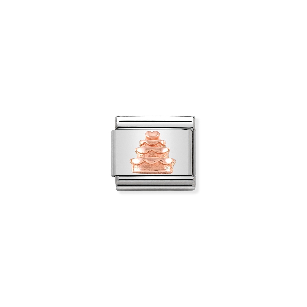 Nomination Rose Gold Classic Tiered Cake Charm - 430106/02