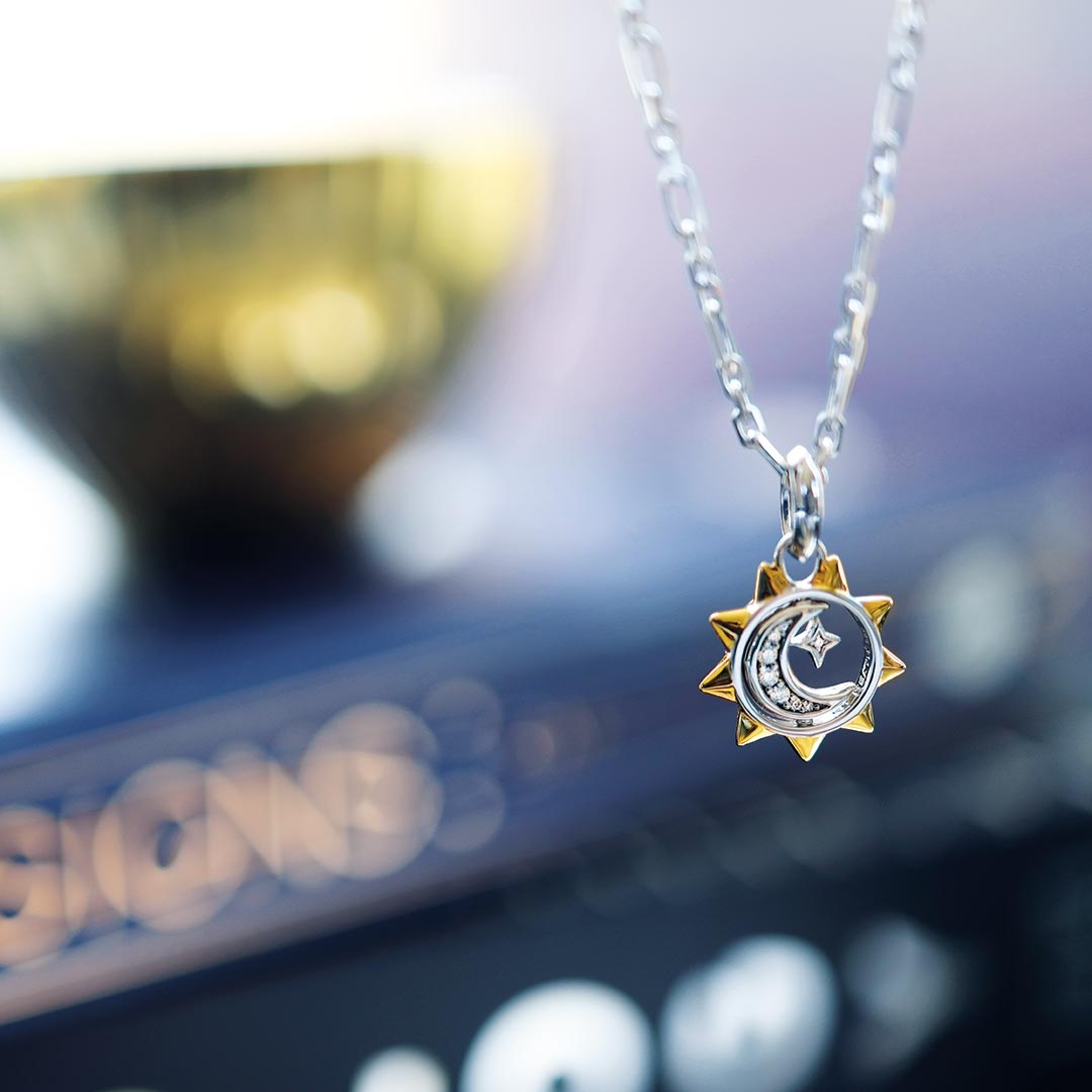 Kit Heath Revival Céleste Sun Moon & Star Spinner Necklace