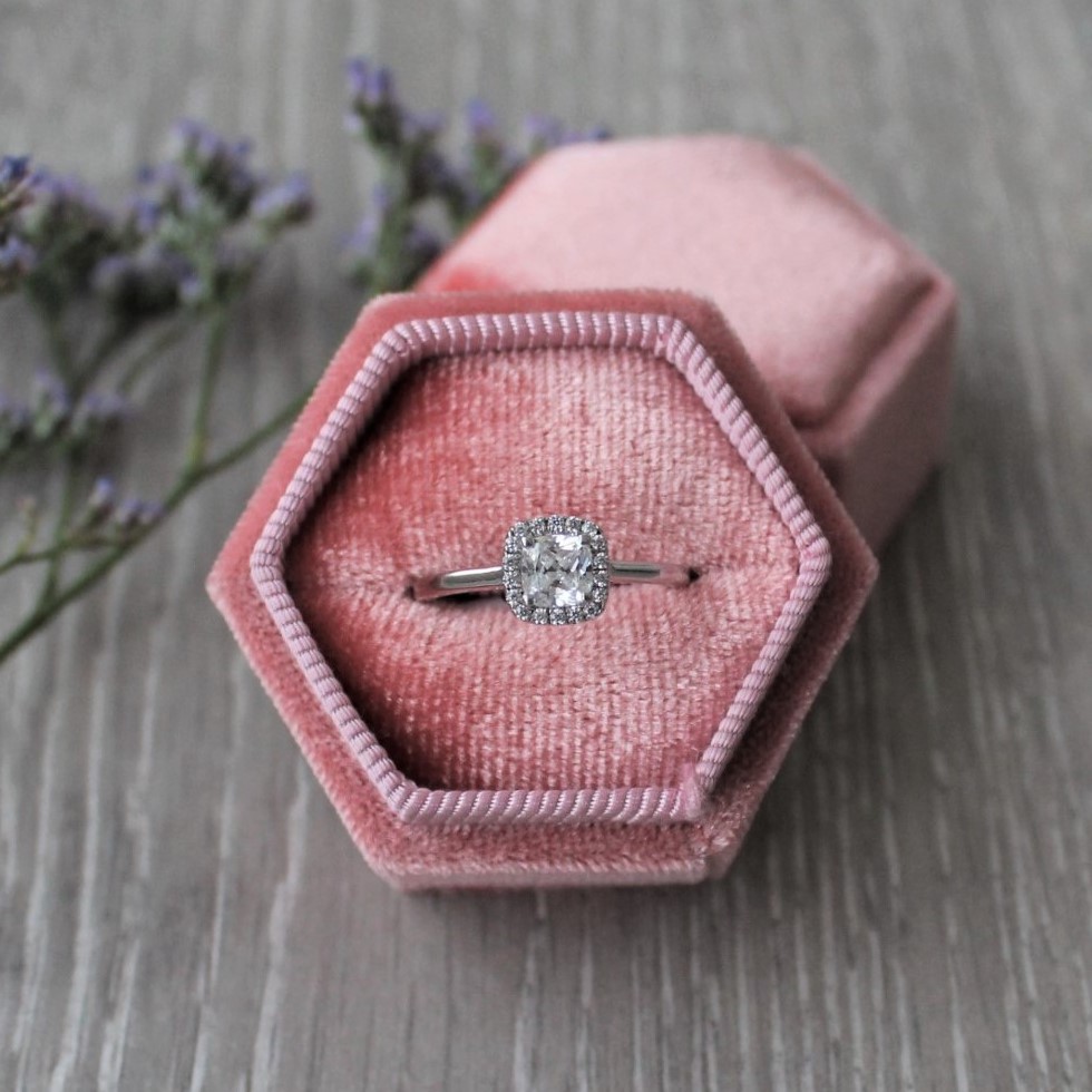 Split halo engagement ring on sale