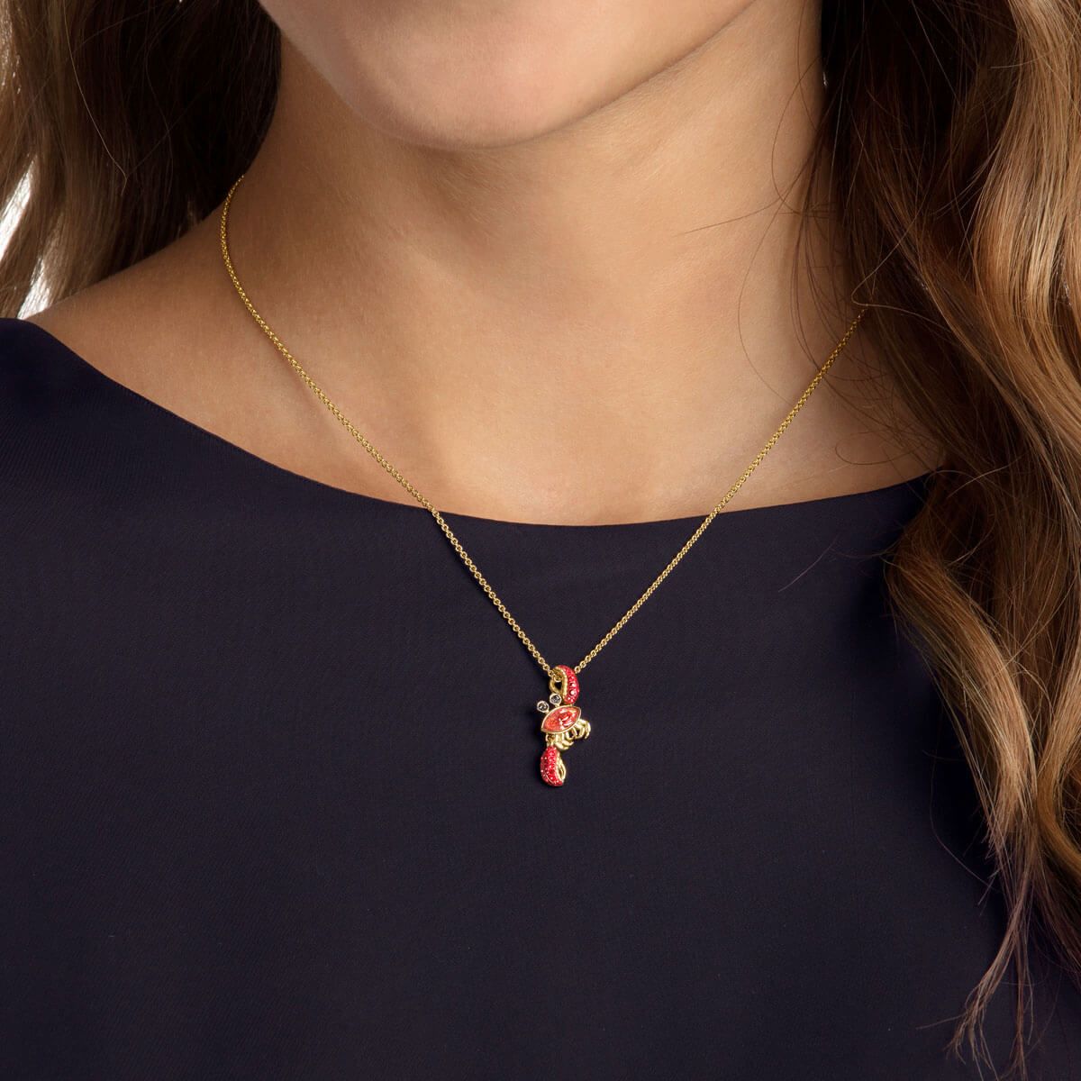 Buy Swarovski Ocean Crab Pendant Multi Coloured Gold Plating Online