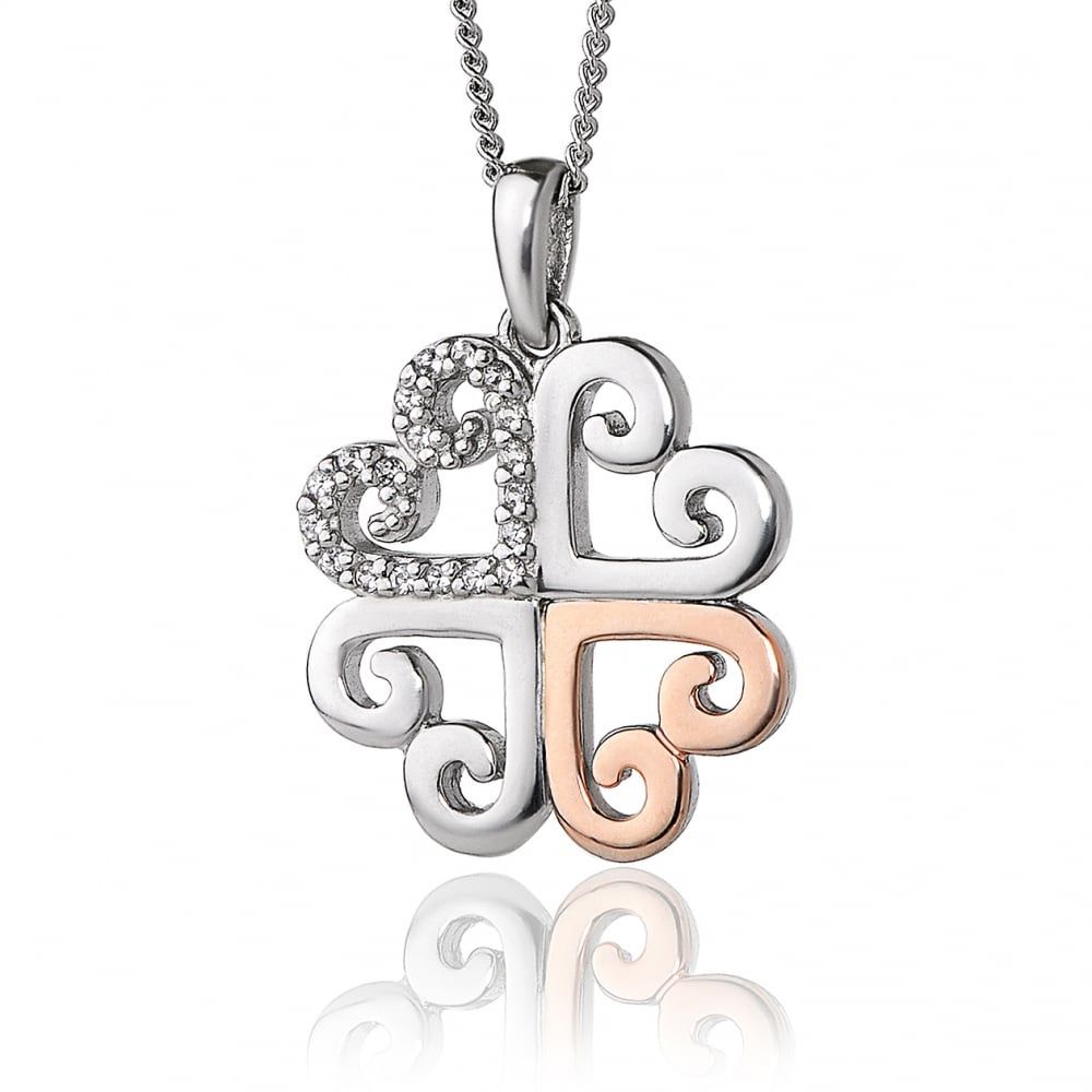 Clogau Cariad Silver and Diamond Heart Pendant | Welsh Gold by Clogau  Jewellery