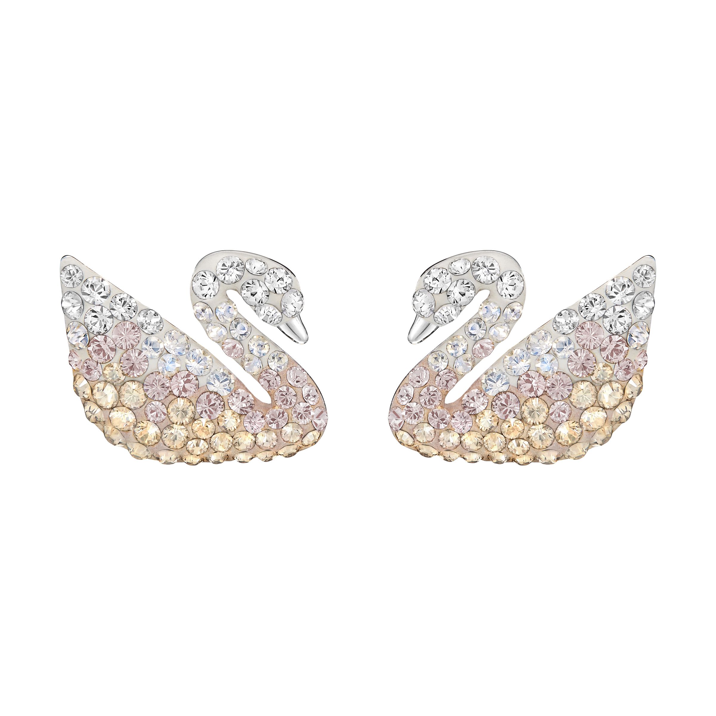 Buy Swarovski Iconic Swan Earrings, Ombre Online in UK