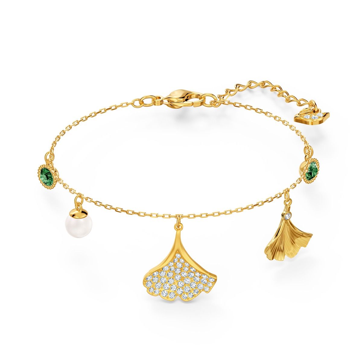 Buy Swarovski Stunning Ginkgo Bracelet - Gold-tone Plating Online